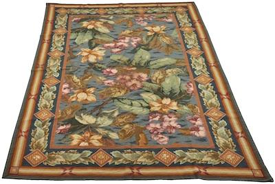 Appraisal: A Needlepoint Area Rug Approx '- x '- A needlepoint