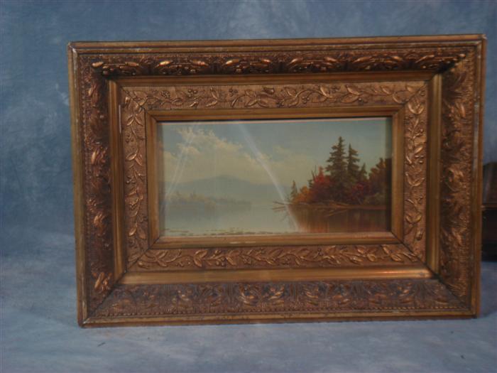 Appraisal: Pr ornate gilt frames landscape prints x opening x Estimate