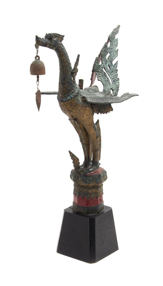 Appraisal: Sale Lot A Balinese Polychrome and Gilt Bronze Figure of