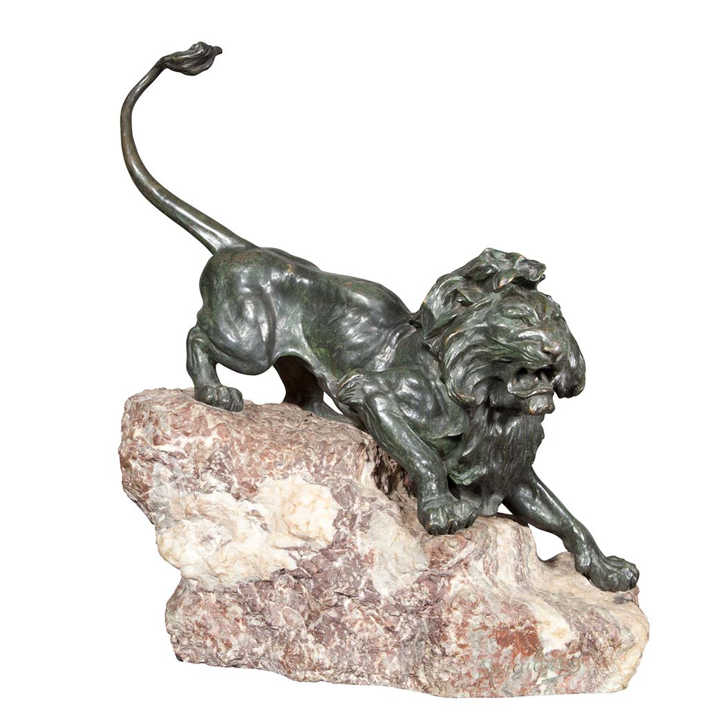 Appraisal: Bronze Figure of a Lion Cast from a model by