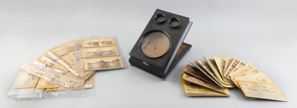 Appraisal: STEREOPTICON VIEWER AND CARDS LAST HALF OF THE TH CENTURYSTEREOPTICON