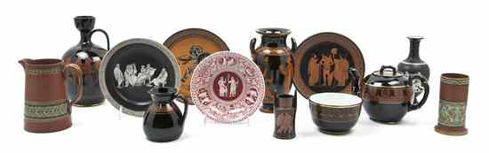 Appraisal: A Collection of Etruscan Style Ceramic Articles by various makers