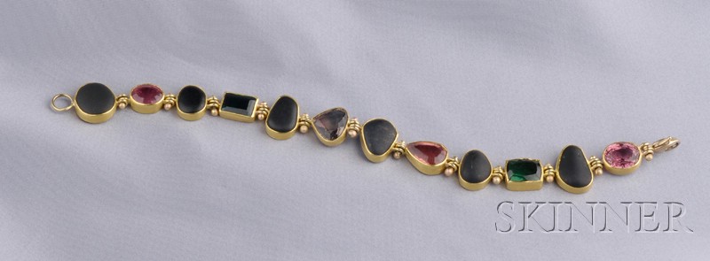 Appraisal: Stone and Gem-set Bracelet Stephanie Albertson retailed by Quadrum Gallery