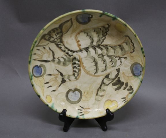 Appraisal: Arthur Boyd - Cat painted and glazed ceramic bowl signed