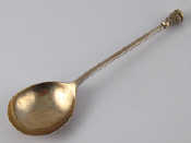 Appraisal: A late Victorian silver Arts and Crafts spoon with deep