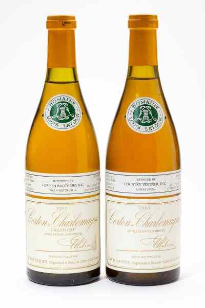 Appraisal: Corton-Charlemagne total bottlesVintage Louis Latour Vintage Louis Latour Acquired from