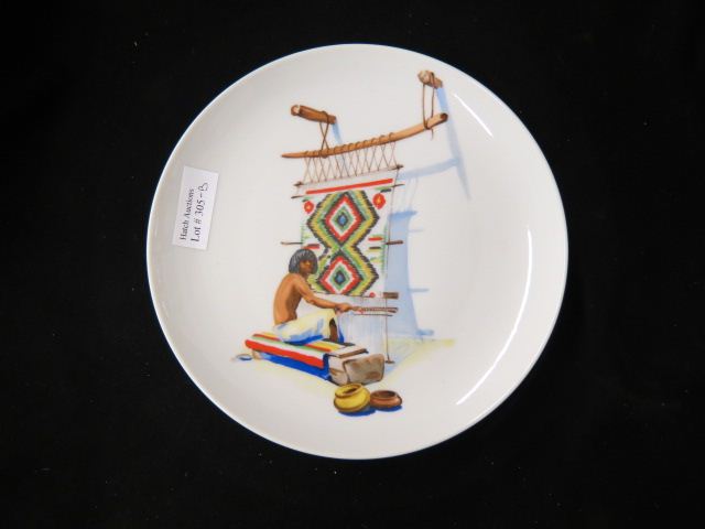 Appraisal: Set of Indian Decorated Porcelain Plates depicting a young man