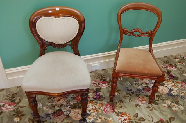 Appraisal: TWO VICTORIAN STYLE DINING CHAIRS