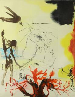 Appraisal: Print by Salvador Dali Salvador Dal Spanish - The Famine