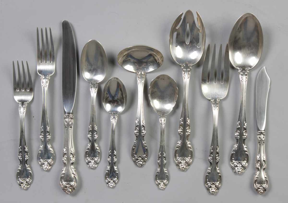 Appraisal: Gorham Sterling Silver Flatware Set pcs ozt Incl Dinner knives