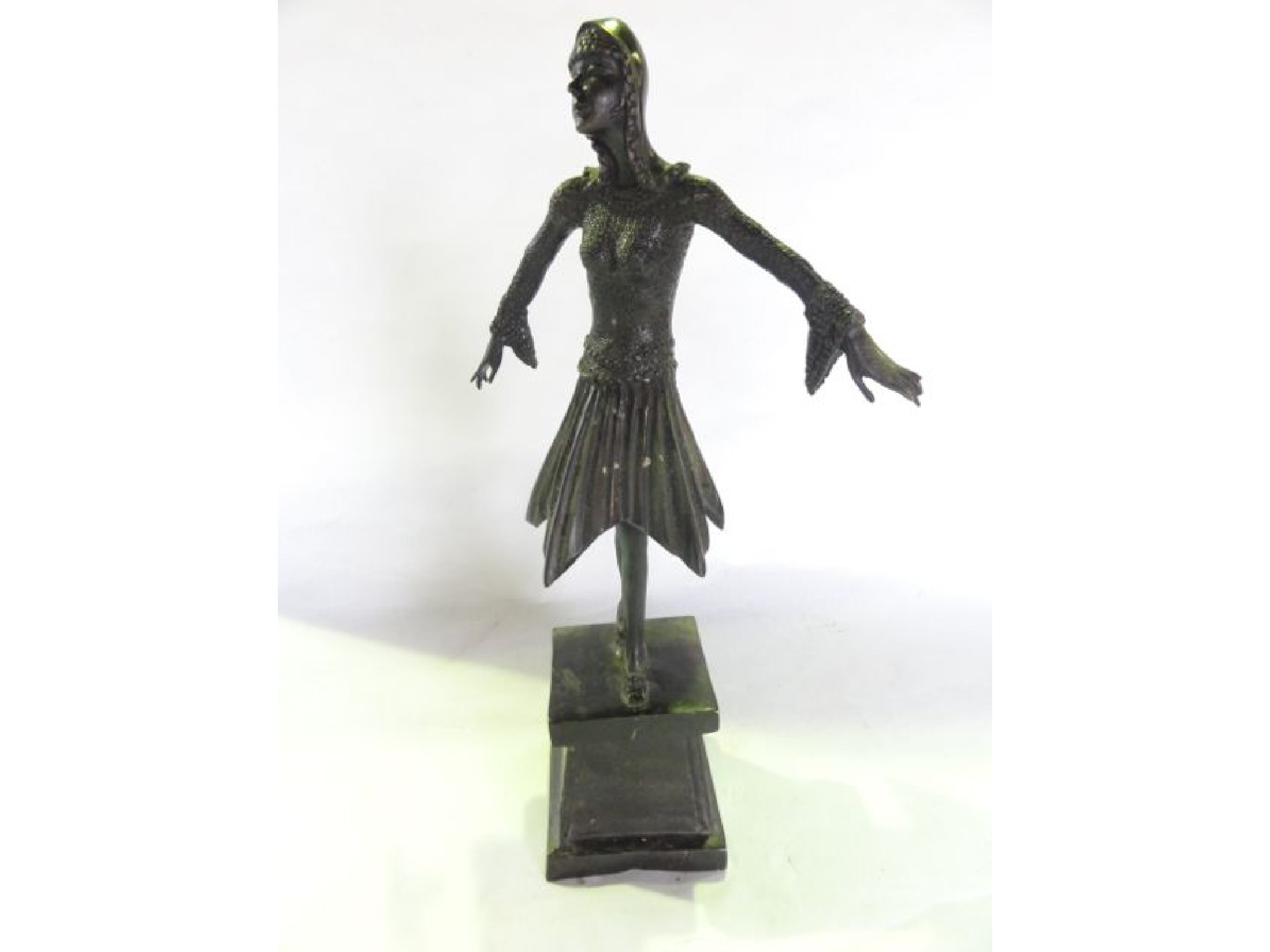 Appraisal: A bronze study in the French manner depicting a standing