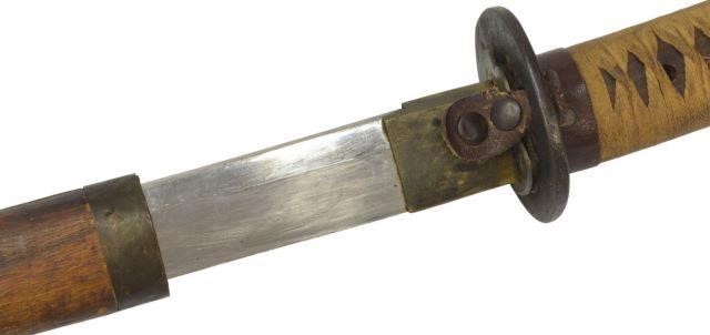 Appraisal: Japanese WWII military sword the bright steel blade is straighter