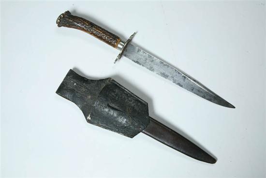 Appraisal: KNIFE England nd half- th century Bowie knife with blade