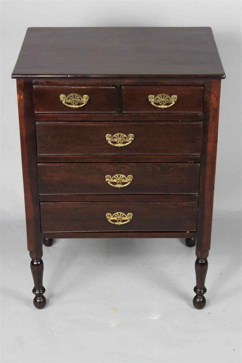 Appraisal: FEDERAL STYLE MAHOGANY SMALL CHEST OF DRAWERS the molded rectangular