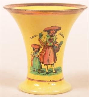 Appraisal: Canary Yellow Lustre Hard Paste Spill Vase Canary Yellow Lustre