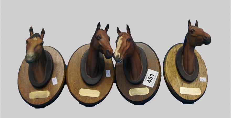 Appraisal: Beswick Connoisseur Race Horse Busts Minstrel Troy Arkle