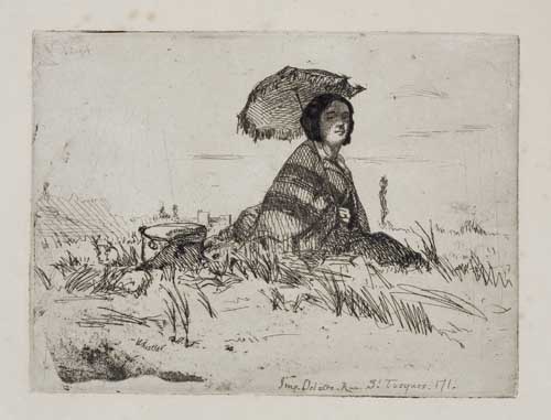 Appraisal: JAMES A M WHISTLER En Plein Soleil Etching on cream