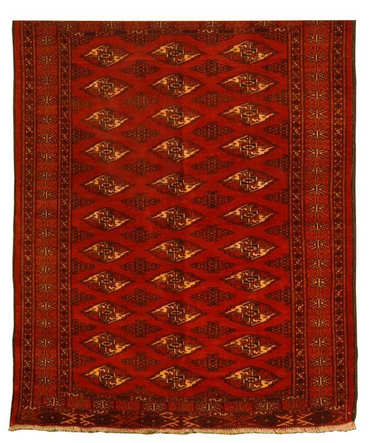 Appraisal: ORIENTAL RUG PERSIAN TURKOMAN ' x ' Three rows of