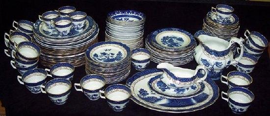 Appraisal: Sundry Booths and other Real Old Willow china