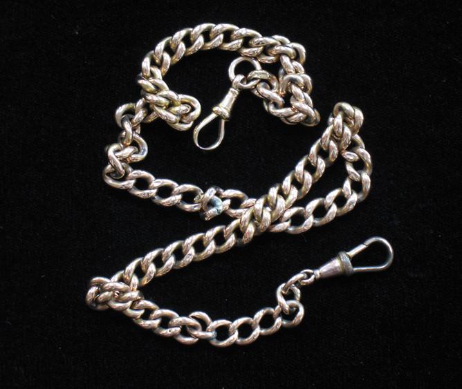 Appraisal: A CT YELLOW GOLD CURB LINK NECKLACE converted from a