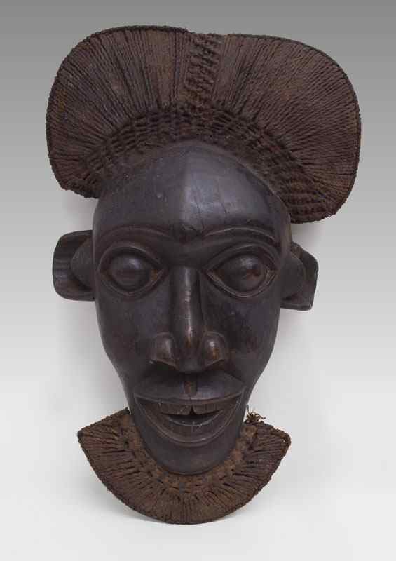 Appraisal: CARVED AFRICAN TIKAR BAMUN MASK CAMEROON '' x '' x