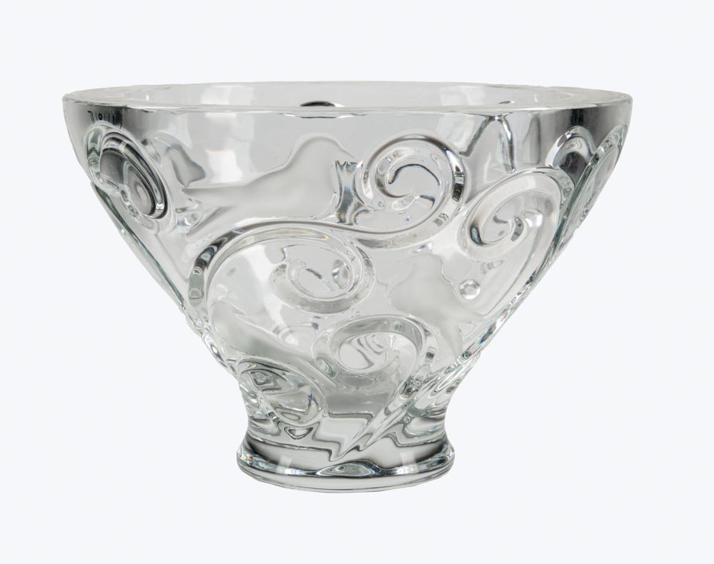 Appraisal: Lalique Frosted and Molded Glass Verona Bowl marked Lalique France