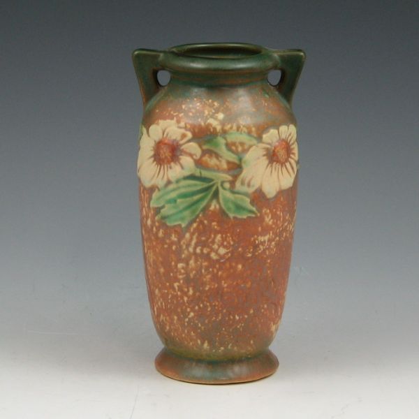 Appraisal: Roseville Dahlrose - vase Unmarked Small bruise to one handle