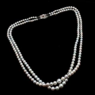 Appraisal: Double Strand Pearl Necklace Mikimoto the double strand necklace comprised