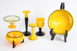 Appraisal: lot of Mid-Century Modern style art glass group each executed