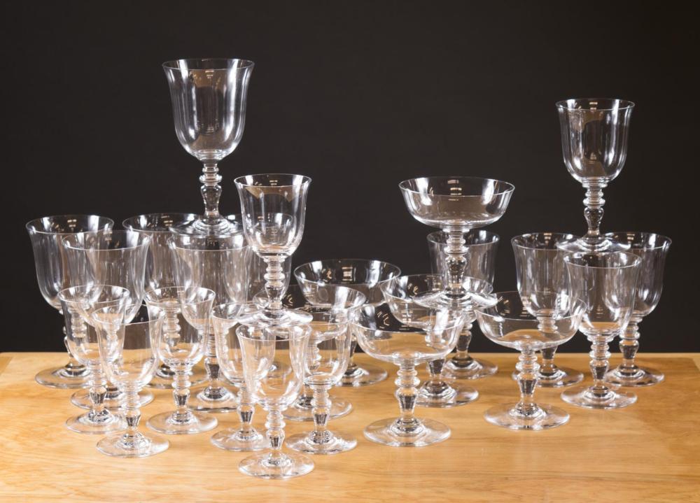 Appraisal: TWENTY-FOUR BACCARAT ANNIE PATTERN CRYSTAL STEMWARE comprised of wines H