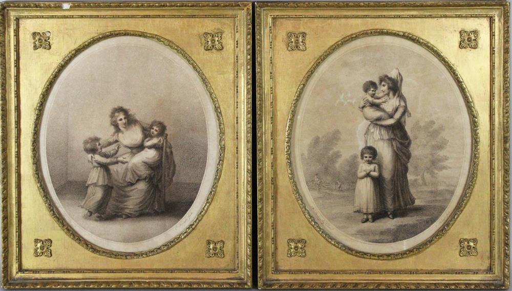 Appraisal: HENRY BUNBURY AFTER CHARLES KNIGHT A PAIR OF PRINTS THE