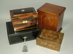 Appraisal: A coromandel rectangular twin division tea caddy th century the