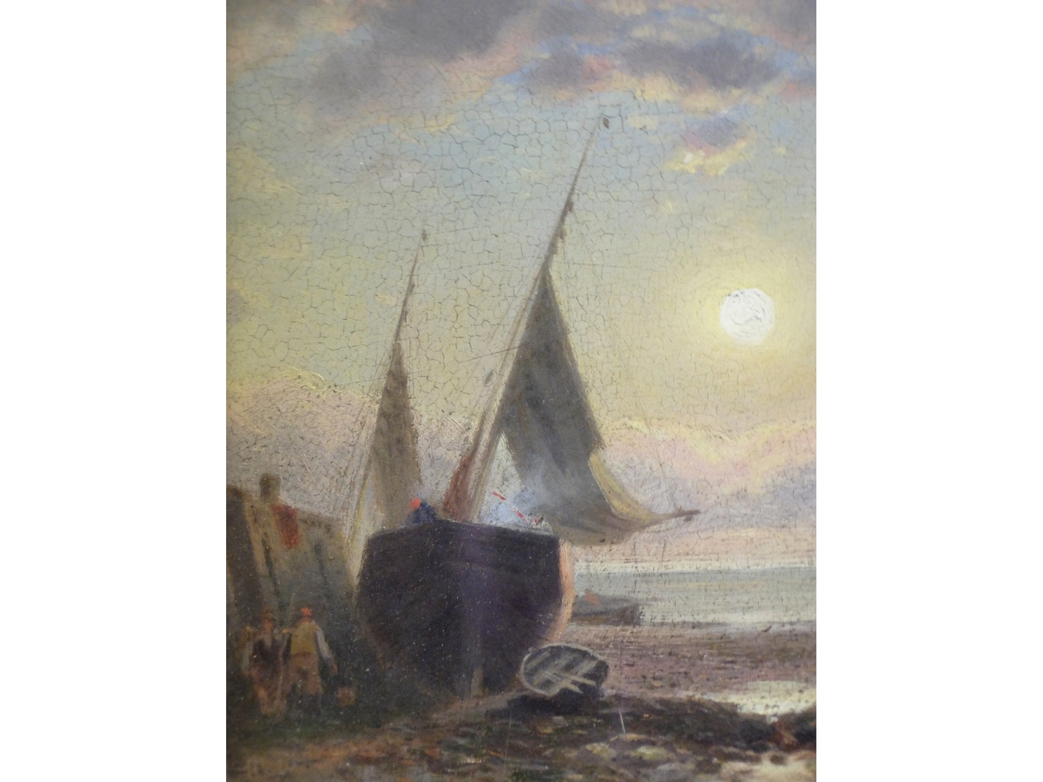 Appraisal: SAMUEL BOUGH RSA RSW Scottish - BOAT AT LOW TIDEOil