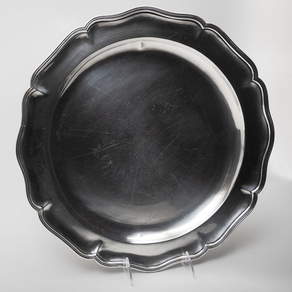 Appraisal: American Silver Meat Platter Marked 'Sterling' in diam oz approx