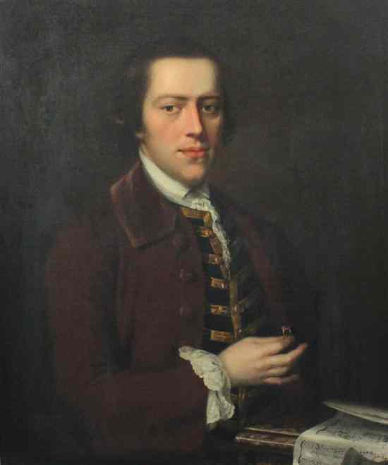 Appraisal: Sir George Chalmers - oil on canvas Portrait of Roger