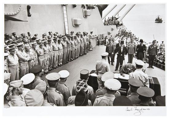 Appraisal: Carl Mydans - Japanese Surrender onboard the U S S