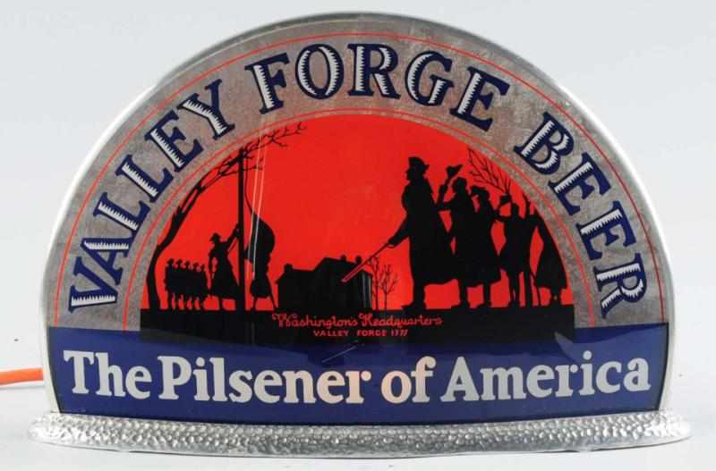 Appraisal: Valley Forge Beer Washington's Headquarters Sign This reverse glass Gillco