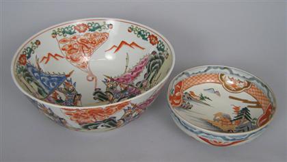 Appraisal: Two Chinese export porcelain bowls In the famille rose palette