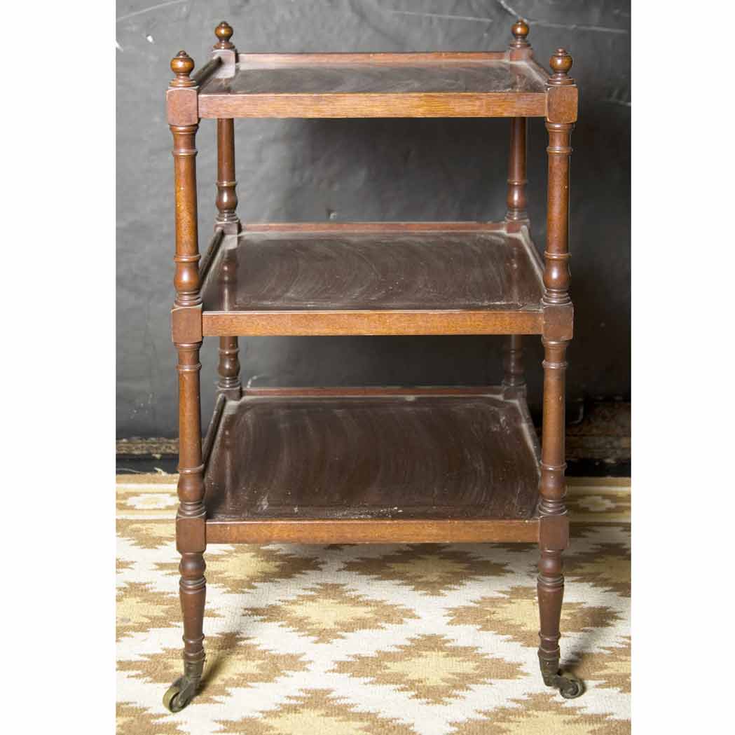 Appraisal: Four Regency Style Mahogany Side Tables Height of largest inches