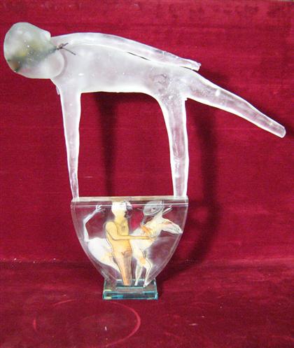 Appraisal: Robert Palusky Circa Contemporary Glass Sculpture titled Beware of Complancy