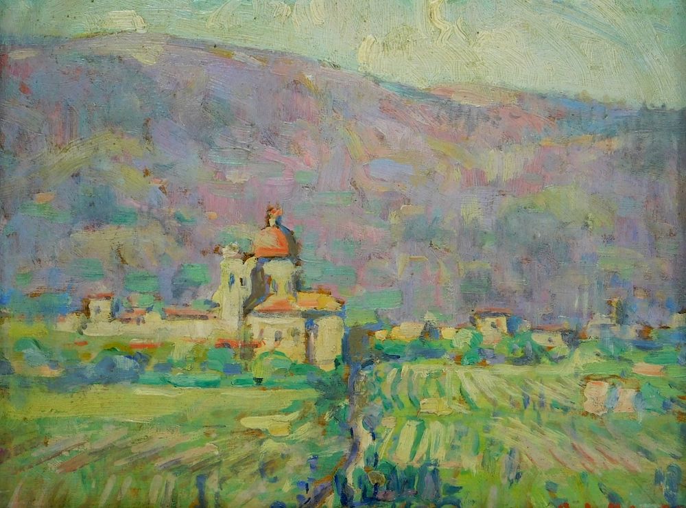 Appraisal: George Noyes Impressionist O B Landscape Painting George Loftus Noyes