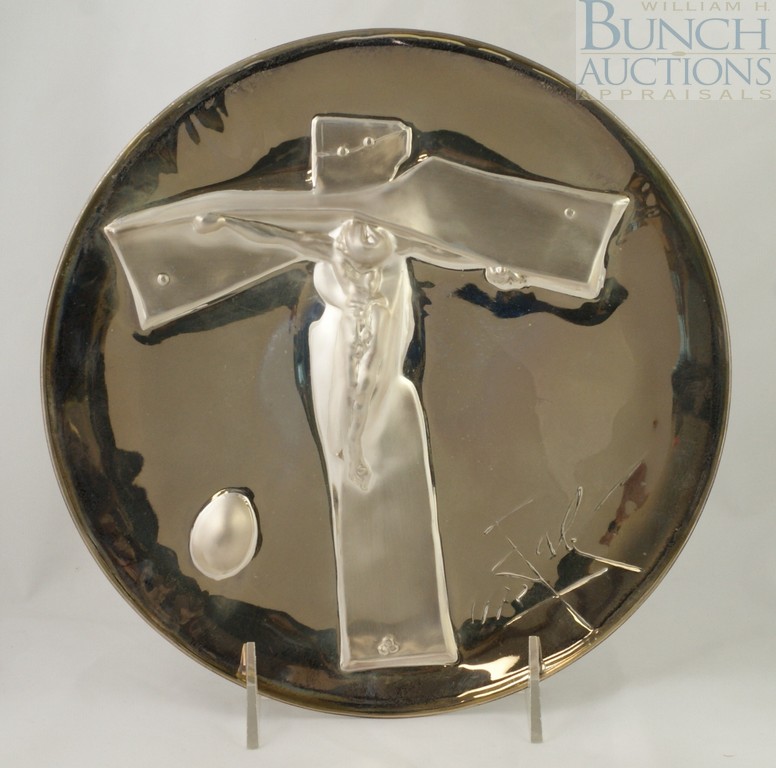 Appraisal: Sterling Silver Easter Christ by Salvador Dali Annual Easter Plate