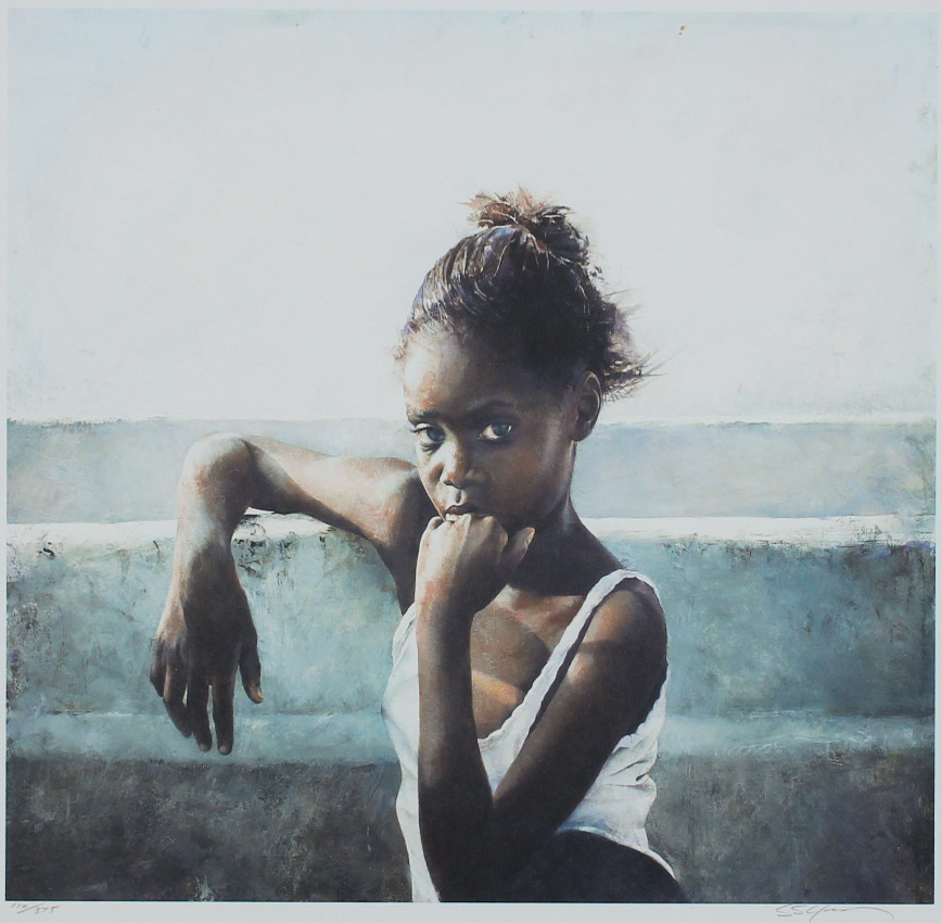 Appraisal: YOUNG Stephen Scott American - Young Black Girl Seated on