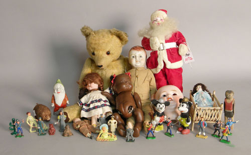 Appraisal: Dolls and toys to include WWI doll Santa doll Disney