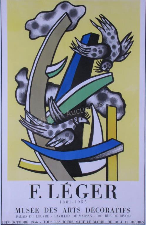 Appraisal: Fernand Leger CA CT France - vintage lithograph poster by