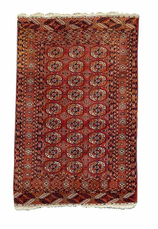 Appraisal: Antique Russian Turkeman carpet circa ' '' x ' ''