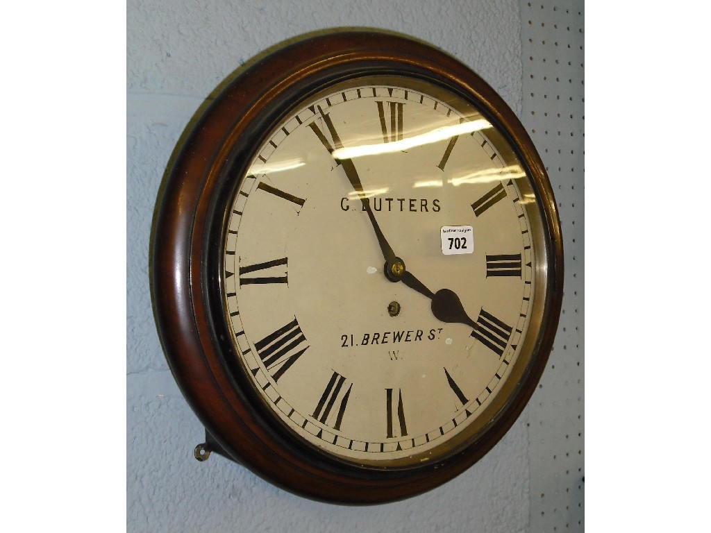 Appraisal: Mahogany single fusee wall dial signed G Butters Brewer St