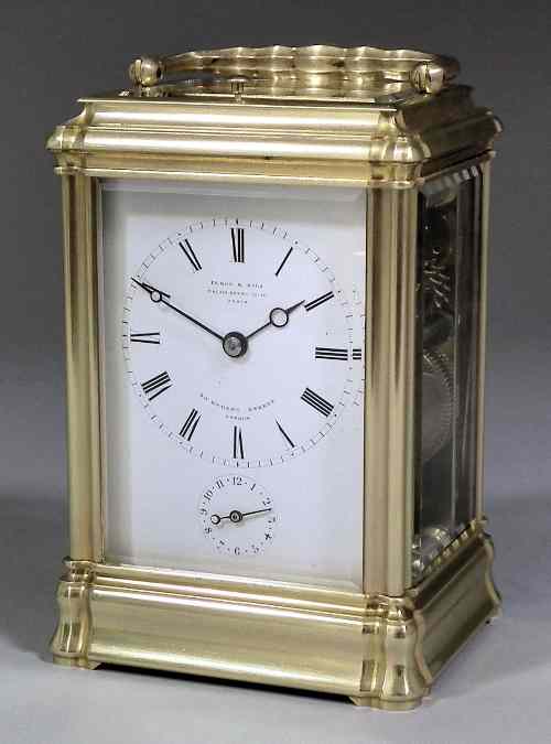 Appraisal: A good th Century French carriage clock by Leroy Fils