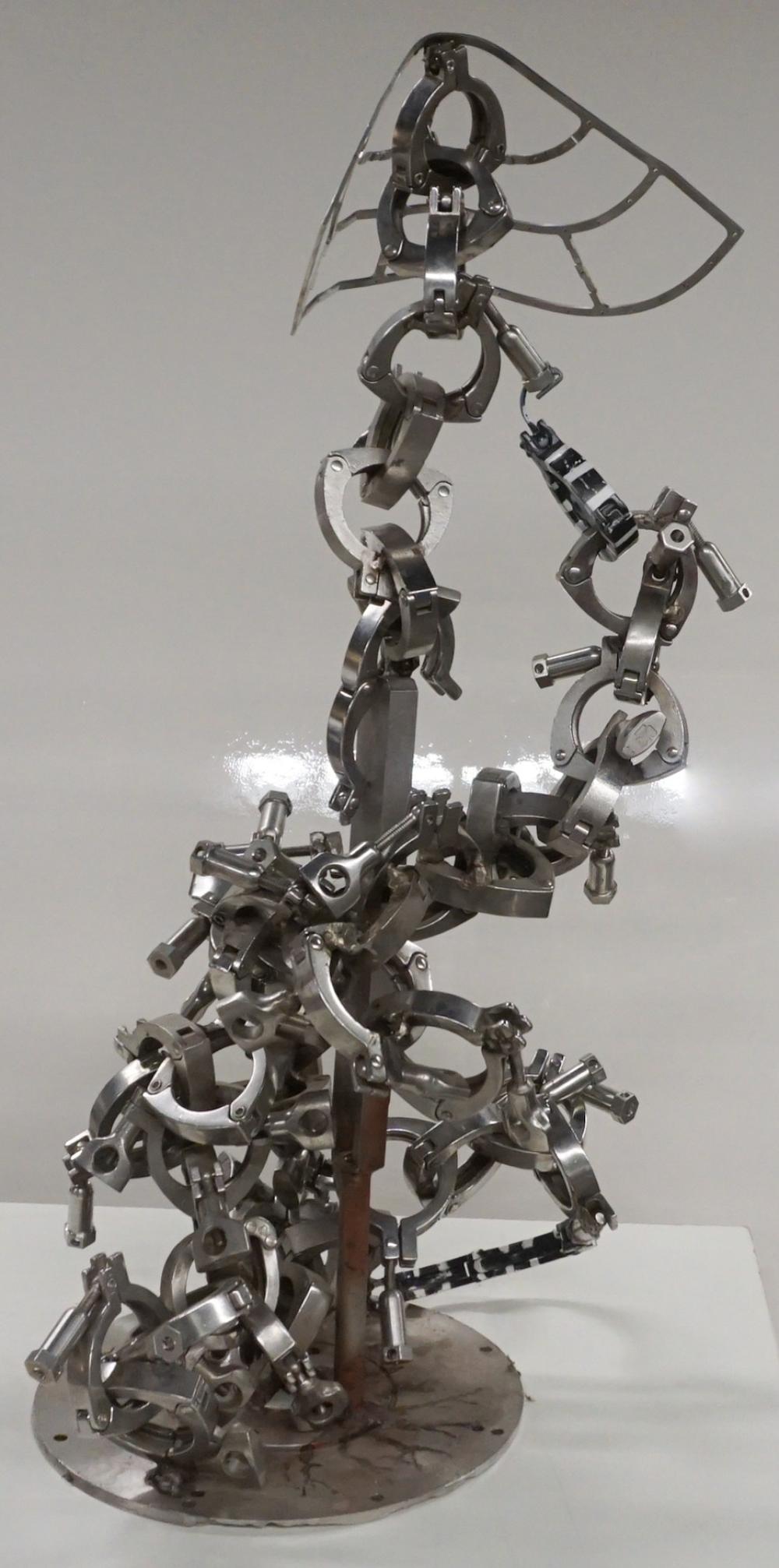 Appraisal: David Phillips American b Welded Steel Sculpture H in cm