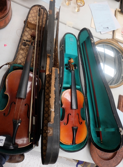 Appraisal: cased violins